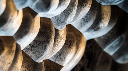 Aufkleber - close-up of textured, layered surfaces with varying light and shadow effects.
