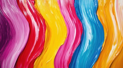 Aufkleber - Colorful swirls of paint create a vibrant abstract design.