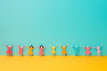 Wall Mural - Pastel People Unity Background