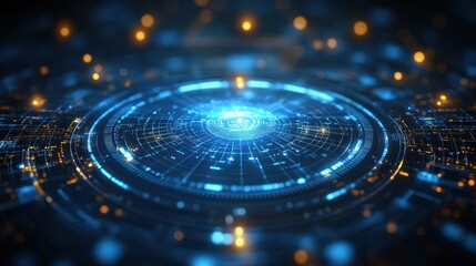 Abstract digital futuristic technology interface.