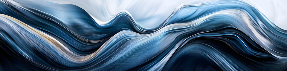 Wall Mural - create a linkedin cover image with abstract, flowing lines in soft blue and grey tones, representing