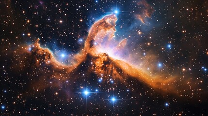 deep space filled with vibrant colorful nebulae and softly glowing stars floating in the cosmos