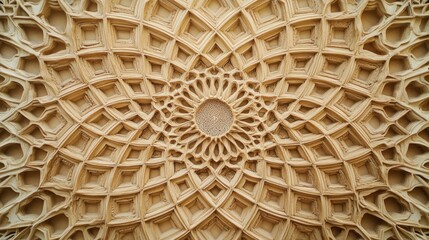 Aufkleber - Intricate geometric pattern resembling traditional architectural design.