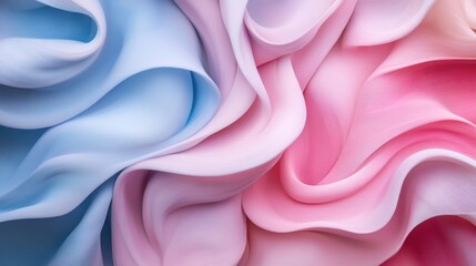 Poster - Soft, flowing fabric in pastel colors, creating a gentle, textured visual effect.