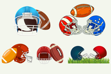 Vector pattern design oval ball in sports american football popular sport.