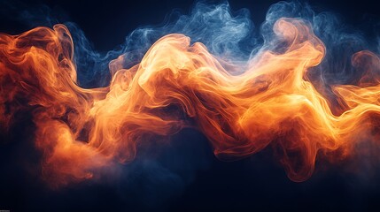 Wall Mural - Abstract flames golden vibrant glow high resolution hd image