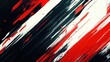 © Sirirat - abstract red black white diagonal stripes painting