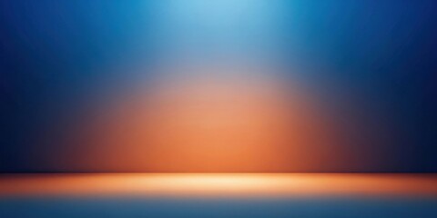 Aufkleber - A simple gradient background featuring a blue to orange color transition with a spotlight effect