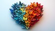 © PhotoStar - A heart made of butterflies in different colors. The butterflies are arranged in a way that they form the shape of a heart