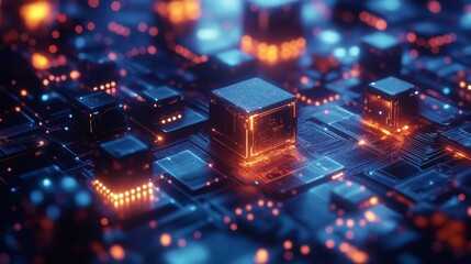 Digital background for Cryptocurrency, blockchain technologies.