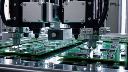 Exploring advanced technology in automated circuit board assembly processes at a modern manufacturing facility