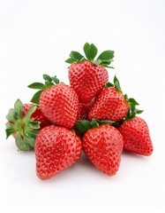 Wall Mural - A pile of juicy, ripe strawberries.