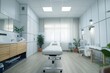 © KerXing - Copy space in a physiotherapy clinic for inserting promotional content.