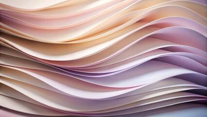 Leinwandbilder - A stack of folded paper in various shades of pink and white creates a visually appealing abstract pattern.