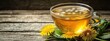 © Valentina - Cup of dandelion tea. Selective focus