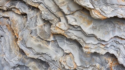 Wall Mural - close-up top-down shot featuring the unique patterns and textures of a stone texture background