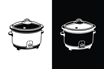 Rice cooker icon vector on White Background ,Vector Art Illustration on white background.