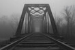 © Alien - bridge in fog, reaching end, persistence, misty atmosphere