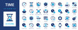 © Jan - Time icon set. Time management and tracking. Alarm, timer, schedule, hourglass.