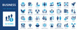 © Jan - Business flat icons set. Meeting, partnership, business team, profit, company, management, planning.