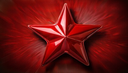 Sticker - red star christmas decoration