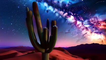 Wall Mural - cactus in the desert of state