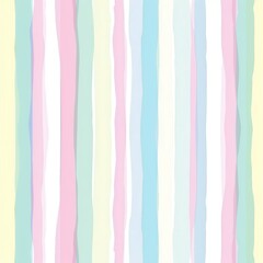 Leinwandbilder - Colorful striped pattern in soft pastel shades creates vibrant visual appeal for decorative purposes. Generative AI