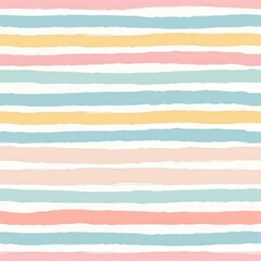 Poster - Colorful striped pattern in pastel hues creates a cheerful backdrop for various design projects and artistic endeavors. Generative AI