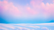 © Anja - Ein verschneiter Hintergrund mit weichen Pastelltönen wie Hellblau, Lavendel und zartem Rosa. Die Oberfläche des Schnees glitzert leicht im Licht.