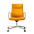 © orhankamil - a minimalistic empty yellowoffice chair white background