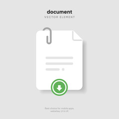 Leinwandbilder - 3d download icon button. Folder icon. Upload icon. Down arrow bottom side symbol. Click here button. Save cloud icon push button for UI UX, website, mobile application.