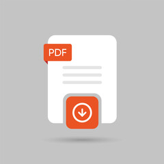 Fototapete - Download button icon. Upload icon. Down arrow bottom side symbol. Click here button. Save cloud icon push button for UI UX, website, mobile application. Download pdf file button