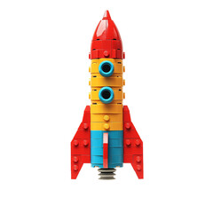 a rocket made withs isolated on a white background