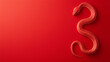 © Digital Sensei - Cute snake on red background in Chinese style isolated