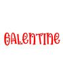 © AllYearRoundDesigns - Galentine valentine typography text on plain white transparent isolated background for card, shirt, hoodie, sweatshirt, apparel, tag, mug, icon, poster or badge
