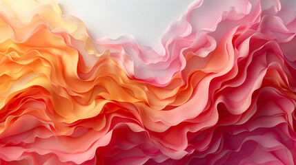 Wall Mural - vibrant layers of color ripple through abstract art piece