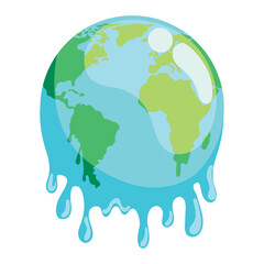 Wall Mural - global warming melting planet