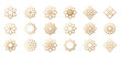 © Marina Zlochin - Collection of Arabic oriental floral vector elements. Traditional golden arabesque icons, ornaments and patterns. Abstract flower symbols and logos in ornamental Islamic style.