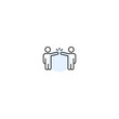 © Horizen - Minimalist icon of two people giving high five in teamwork concept