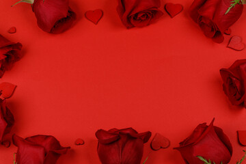 Wall Mural - Valentine flower card close up