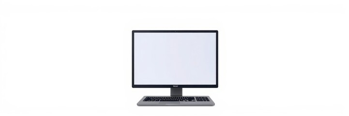 Wall Mural - Vector illustration of modern laptop with sleek design on a white background, isolated, modern