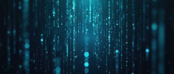 Glow blue flowing data technology. Background.