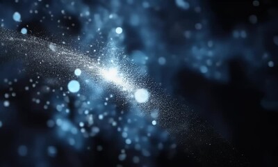 Wall Mural - A mesmerizing view of a starry night, showcasing a galaxy filled with shimmering stars.