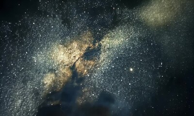 Wall Mural - A stunning view of a star-filled galaxy with vibrant colors and celestial formations.