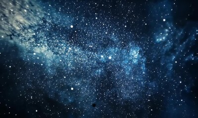 Wall Mural - A stunning view of a starry night sky filled with galaxies and celestial bodies.
