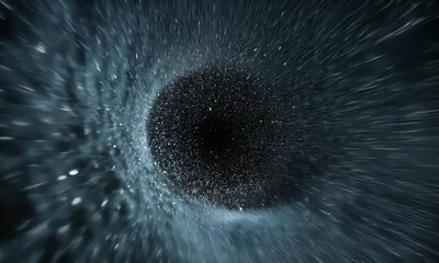 Wall Mural - A swirling cosmic vortex filled with stars and particles, evoking a sense of space and motion.