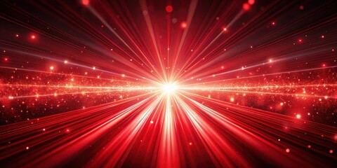 Wall Mural - Abstract background of red light beams and particles , red, light, beams, particles, abstract, background, texture