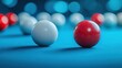 © kenza07 - Snooker Balls on a Blue Table: A Close-Up View