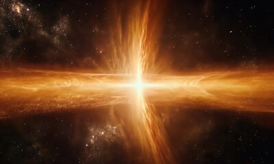 Wall Mural - A vibrant cosmic explosion with swirling energy and stars, depicting the beauty of the universe.