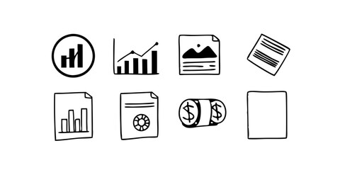 Wall Mural - different kinds of set of business and financial. flat color icons vector. for website, application,